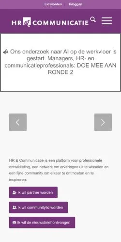 스폰서 기사용 네덜란드 매체 HR & Communicatie 사이트 미리보기