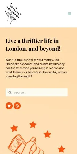 Podgląd witryny Thrifty Londoner, medium z kraju Stany Zjednoczone do artykułów sponsorowanych