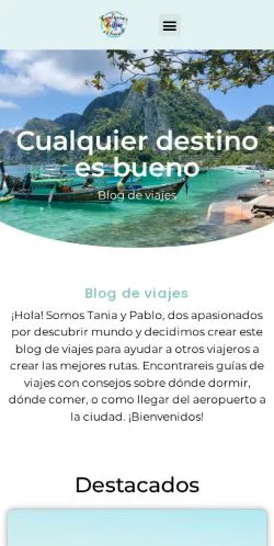 Anteprima del sito Cualquier Destino Es Bueno, media di Spagna per articoli sponsorizzati