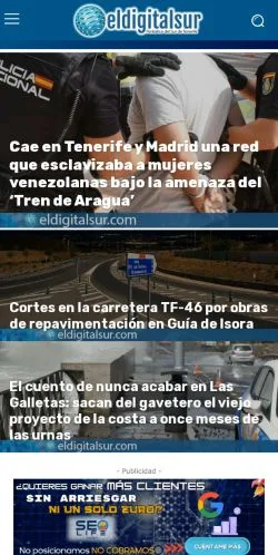 Anteprima del sito El Digital Sur, media di Spagna per articoli sponsorizzati