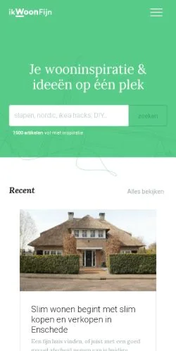 Anteprima del sito Ik Woon Fijn, media di Paesi Bassi per articoli sponsorizzati