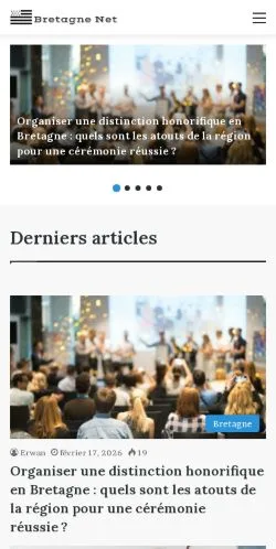 Anteprima del sito Bretagne Net, media di Francia per articoli sponsorizzati
