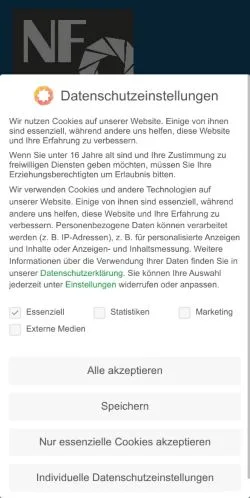 スポンサード記事向けのドイツメディア、Netzwerk Fotografieのサイトプレビュー
