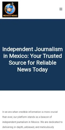 Podgląd witryny Mexico News Today, medium z kraju Stany Zjednoczone do artykułów sponsorowanych