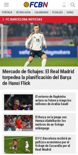 Anteprima del sito FC Barcelona Noticias, media di Spagna per articoli sponsorizzati