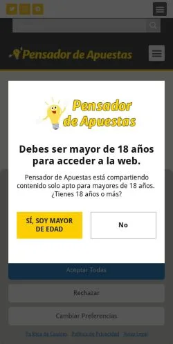 Anteprima del sito Pensador de Apuestas, media di Spagna per articoli sponsorizzati