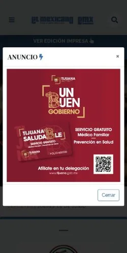 Anteprima del sito El Mexicano, media di Messico per articoli sponsorizzati
