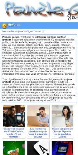 Anteprima del sito Planete-Games, media di Francia per articoli sponsorizzati