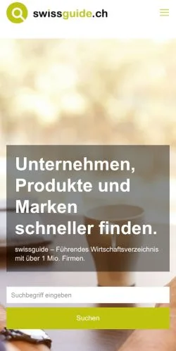 Podgląd witryny Swissguide, medium z kraju Szwajcaria do artykułów sponsorowanych