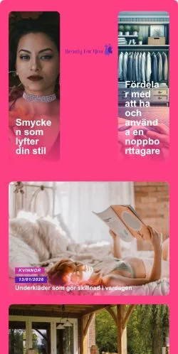 Podgląd witryny Beauty For You, medium z kraju Szwecja do artykułów sponsorowanych