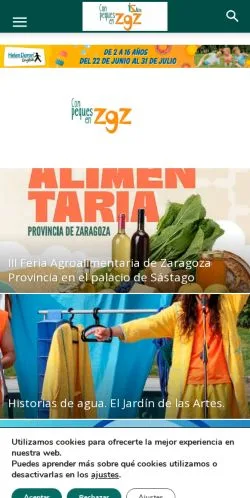 스폰서 기사용 스페인 매체 Con Peques Zaragoza 사이트 미리보기