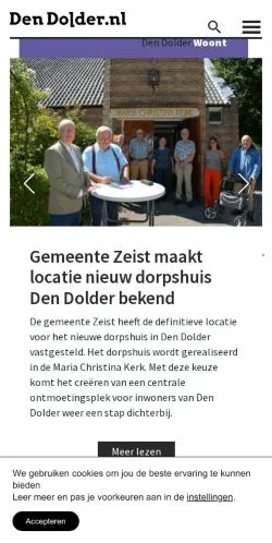 스폰서 기사용 네덜란드 매체 Den Dolder 사이트 미리보기