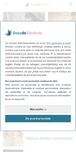 Anteprima del sito Doza de Sănătate, media di Romania per articoli sponsorizzati