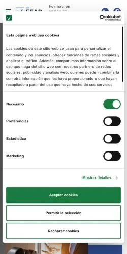 Anteprima del sito EFAD Deporte, media di Spagna per articoli sponsorizzati