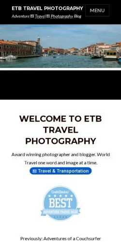 Anteprima del sito ETB Travel Photography, media di Stati Uniti per articoli sponsorizzati