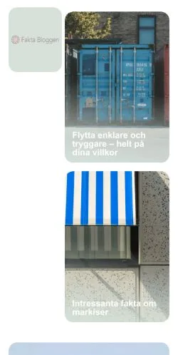 Anteprima del sito Fakta Bloggen, media di Svezia per articoli sponsorizzati
