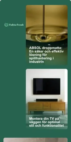 Podgląd witryny Fakta Freak, medium z kraju Szwecja do artykułów sponsorowanych