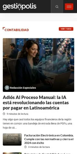 Voorbeeld van de site gestiopolis • Conocimiento en negocios, medium uit Spanje voor gesponsorde artikelen