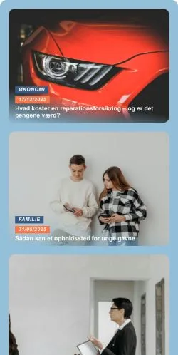 Preview of the Guidespot website, a media outlet in Denmark for sponsored articles