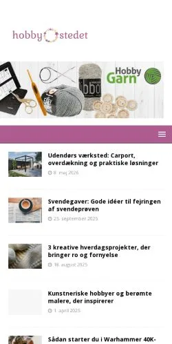Podgląd witryny Hobbystedet, medium z kraju Dania do artykułów sponsorowanych