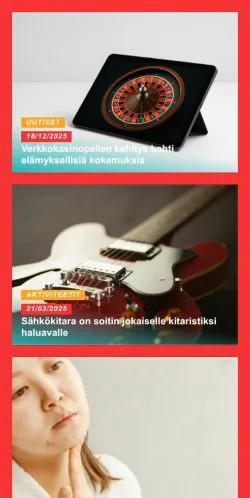 スポンサード記事向けのフィンランドメディア、Iloinen Guruのサイトプレビュー