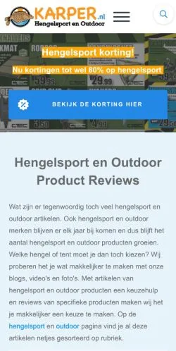 Sponsorlu makaleler için Hollanda medyası Karper Vangen sitesinin önizlemesi