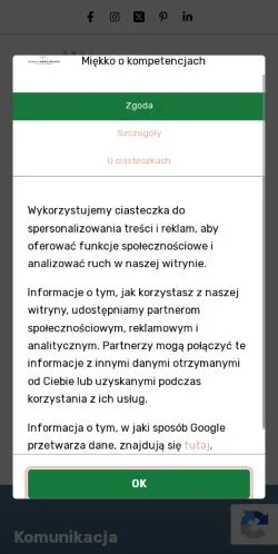 Anteprima del sito Miękko O Kompetencjach, media di Polonia per articoli sponsorizzati