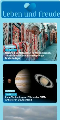 Anteprima del sito Leben und Freude, media di Germania per articoli sponsorizzati