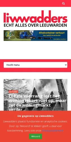 Anteprima del sito Liwwadders, media di Paesi Bassi per articoli sponsorizzati