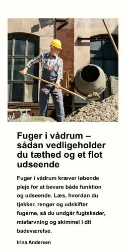 Forhåndsvisning av nettstedet materialerne.dk, medium fra Danmark for sponsede artikler