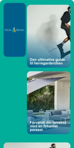 Voorbeeld van de site Mode Mentor, medium uit Denemarken voor gesponsorde artikelen