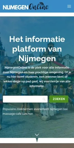 Podgląd witryny NijmegenOnline, medium z kraju Holandia do artykułów sponsorowanych