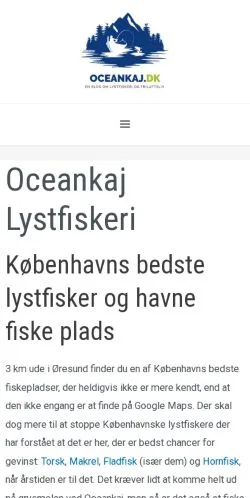 Anteprima del sito OceanKaj, media di Danimarca per articoli sponsorizzati