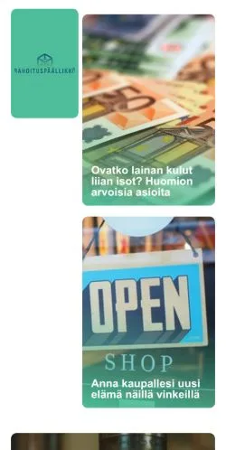 Anteprima del sito Rahoituspäällikkö, media di Finlandia per articoli sponsorizzati