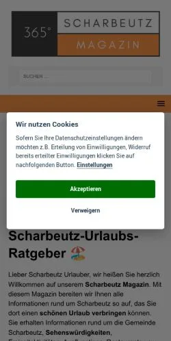 Anteprima del sito Scharbeutz Magazin, media di Germania per articoli sponsorizzati