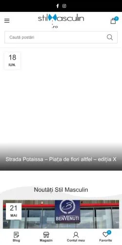 Podgląd witryny Stil Masculin, medium z kraju Rumunia do artykułów sponsorowanych