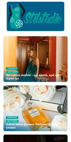 스폰서 기사용 스웨덴 매체 Stilstudie 사이트 미리보기