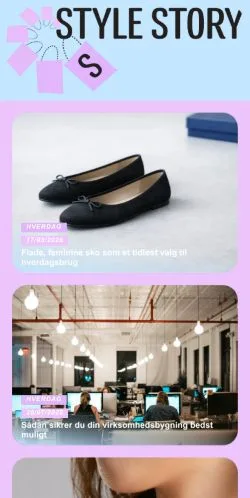 스폰서 기사용 덴마크 매체 Style Story 사이트 미리보기