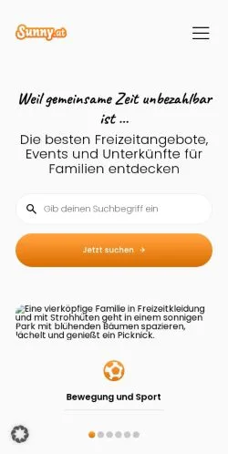 Anteprima del sito Sunny, media di Austria per articoli sponsorizzati