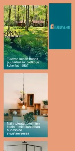 Anteprima del sito Talovelhot, media di Finlandia per articoli sponsorizzati