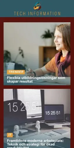 Vorschau der Website Tech Information, Medium aus Schweden für gesponserte Artikel