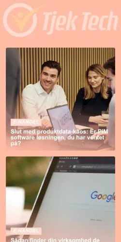 Vorschau der Website Tjek Tech, Medium aus Dänemark für gesponserte Artikel