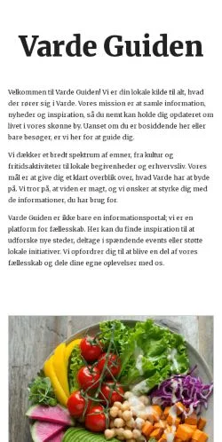 Preview of the vardeguiden.dk website, a media outlet in Denmark for sponsored articles