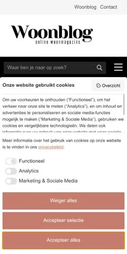 Anteprima del sito Woonblog, media di Stati Uniti per articoli sponsorizzati