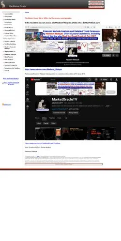 Anteprima del sito Market Oracle, media di Regno Unito per articoli sponsorizzati