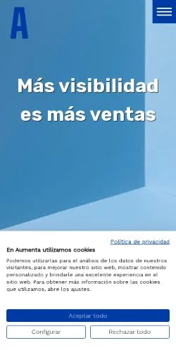 Forhåndsvisning af Aumenta Digital, medie fra Spanien til sponsorerede artikler