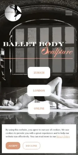 스폰서 기사용 미국 매체 Ballet Body Sculpture 사이트 미리보기
