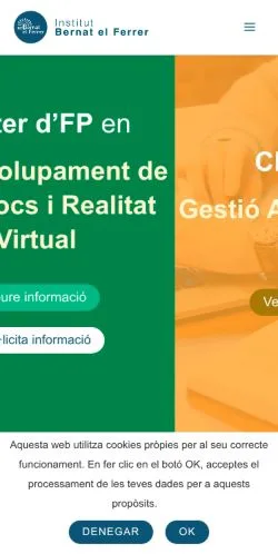 スポンサード記事向けのスペインメディア、INS Bernat el Ferrerのサイトプレビュー