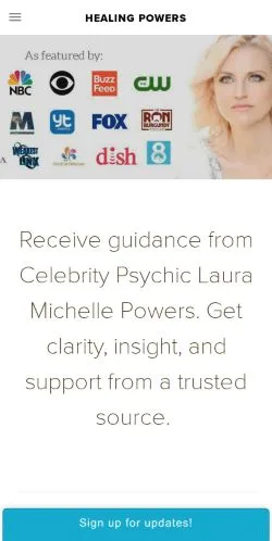 スポンサード記事向けのアメリカ合衆国メディア、Healing Powersのサイトプレビュー