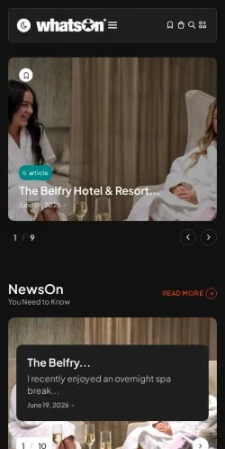 Forhåndsvisning av nettstedet WhatsOn Guide, medium fra USA for sponsede artikler